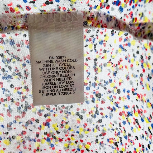 Liz Claiborne Women’s Size S Blouse Multicolor Long Sleeve V Neck Polyester - Picture 6 of 10